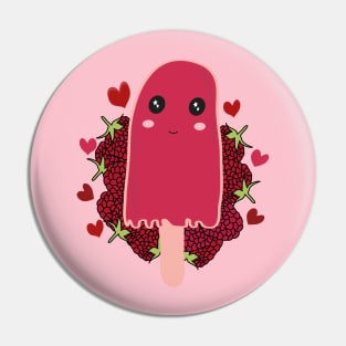 Raspberry sorbet Kawaii Sweet Raspberry Sorbet Time Pin