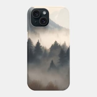 Foggy Mountain Forest Landscape Phone Case