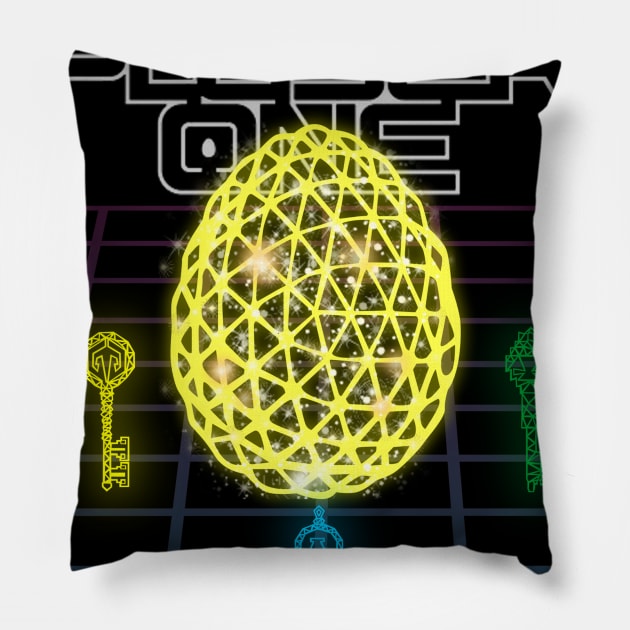 Ready Player One Key Unlock Egg Oasis Pillow by Cholzar