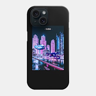 City Retro Dubai Synthwave Phone Case