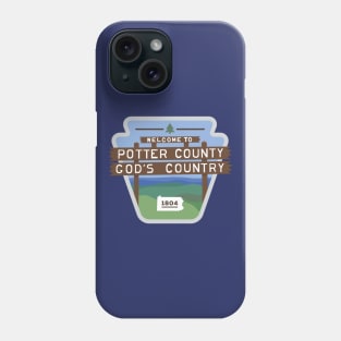 Potter County Sign Pennsylvania Phone Case