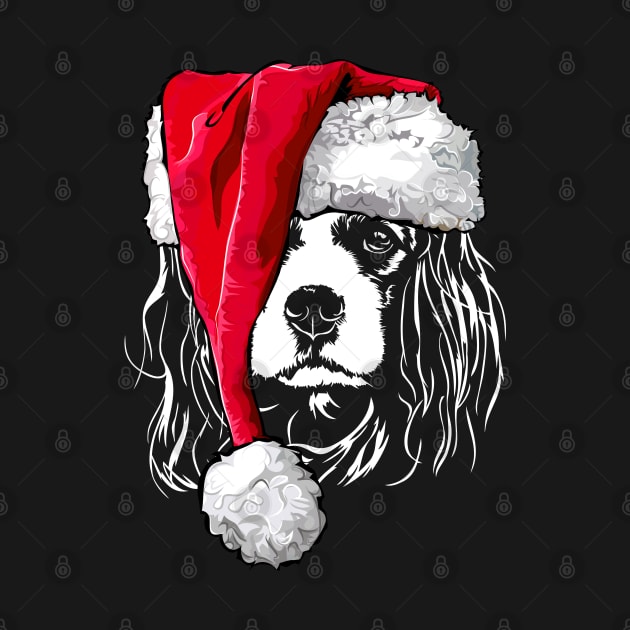 Santa Cavalier King Charles Spaniel Christmas dog mom by wilsigns