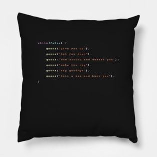 Never Gonna Give You Up Full Chorus Color Pillow