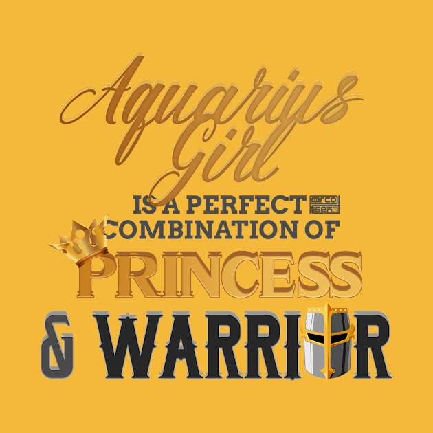 AQUARIUS Girl Princess Warrior Horoscope Birthday by porcodiseno