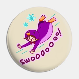 Purple Penguin - Kigurumi Slacker Girl Pin