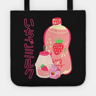 Japanese Kawaii Strawberry Milk Tote