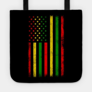 Black History Flag, American Flag Tote