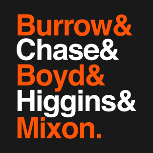 Bengals Helvetica Burrow T-Shirt