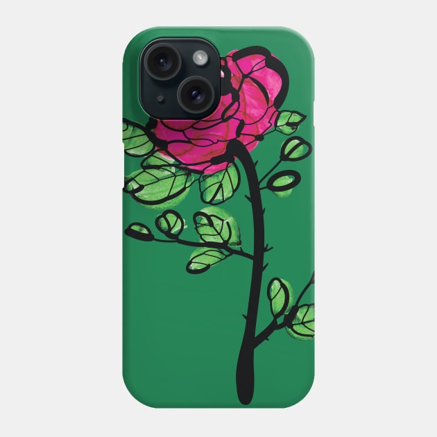 Red rose Phone Case by CindyS