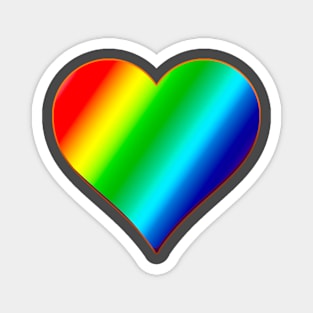 Rainbow Heart Magnet