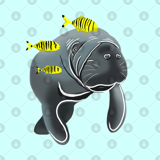 Dugong and Golden Trevally Fishes by Spirit Animals 21