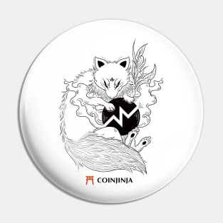 CoinJinja White Fox - Traditional Japanese Style Drawing Pin