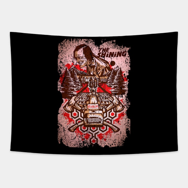 Overlook Hotel Vibes Embrace the Eerie Atmosphere and Iconic Moments of Shining on a Tee Tapestry by Irwin Bradtke