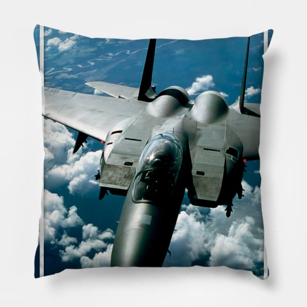 F15 Eagle Pillow by Aircraft.Lover