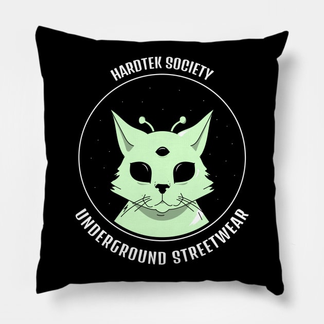 HARDTEK Society Cat Pillow by T-Shirt Dealer
