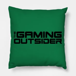 The Gaming Outsider - Black Text Only T-Shirt Pillow