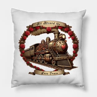 Train Valentine Pillow