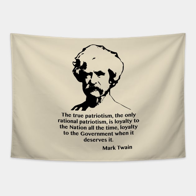 Mark Twain on Patriotism Tapestry by jph