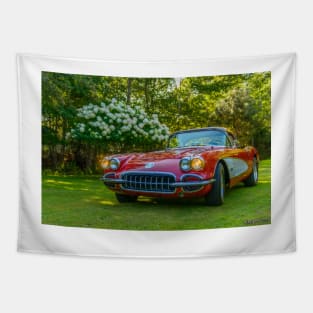 Iconic 1960 American Sports Car Tapestry