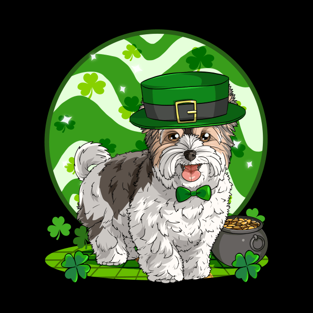 Biewer Terrier Dog St Patricks Day Leprechaun by Noseking