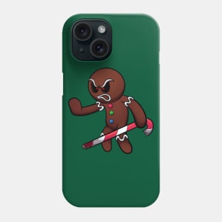 Evil Gingerbread Man Ready For Battle Phone Case