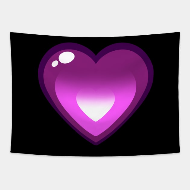 Lewis Heart Purple Tapestry by SigmaEnigma