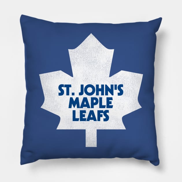 Defunct St Johns Maple Leafs Hockey Team Pillow by Defunctland