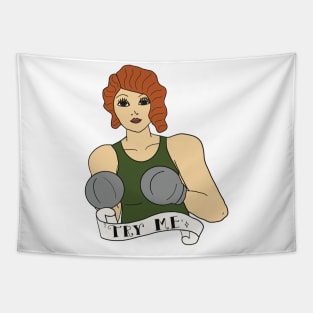 Try Me! Redhead Tapestry