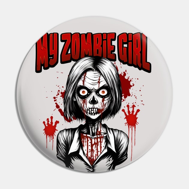 My Zombie Girl Pin by ZombieGirl01