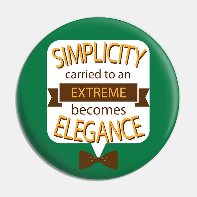 Simplicity Quote Pin by Mako Design 