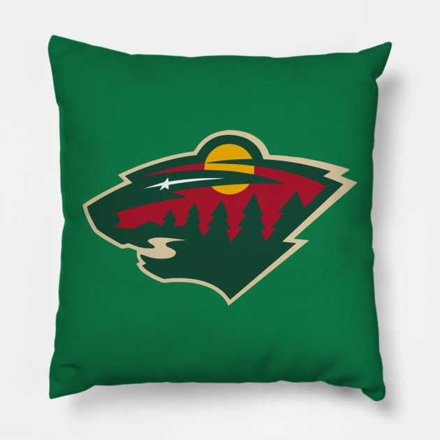 Minnesota best NHL logo Pillow by nesterenko