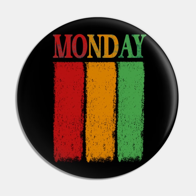 Monday Flag Hiphop Pin by MonsterButterfly