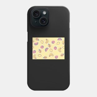 Pastel Mini Fruit on Lemon Yellow Phone Case