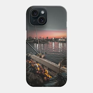 sunset in the harbor Phone Case