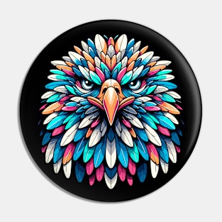 Vibrant Feathered Majesty - Eagle Artwork Pin