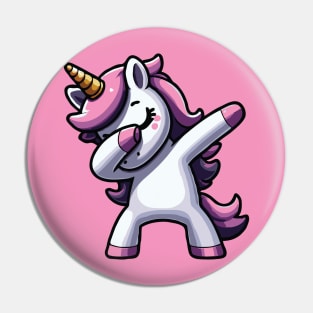 Funny Dabbing Unicorn Cute For Unicorn Lover Pin