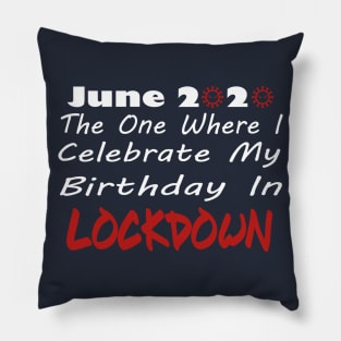 June 2020 Lockdown Birthday Pillow