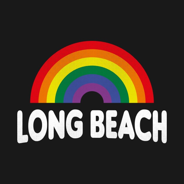 Long Beach, California - CA Pride Rainbow by thepatriotshop