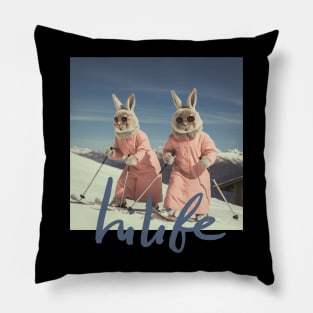 Ski Bunnies Pillow