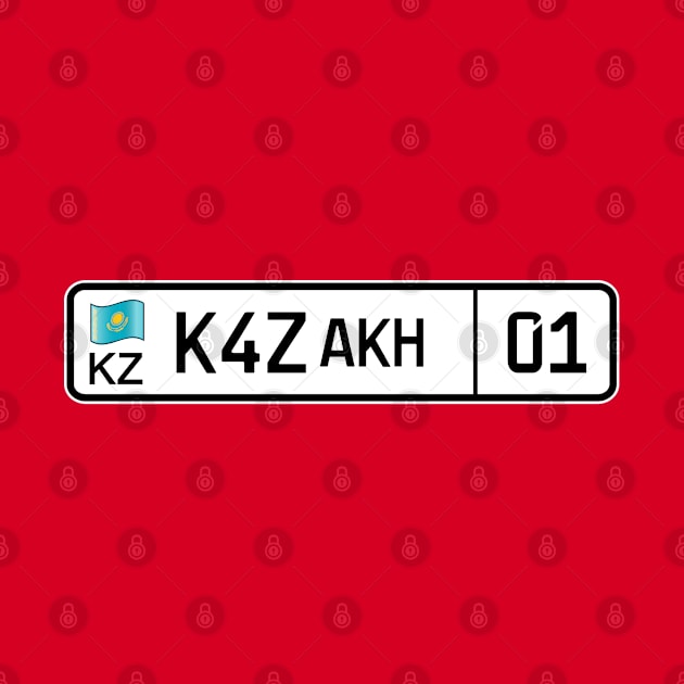 Kazakhstan car license plate by Travellers