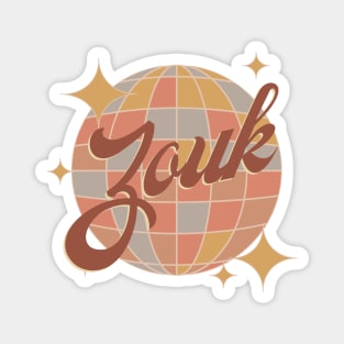 Zouk dance design retro vintage Magnet