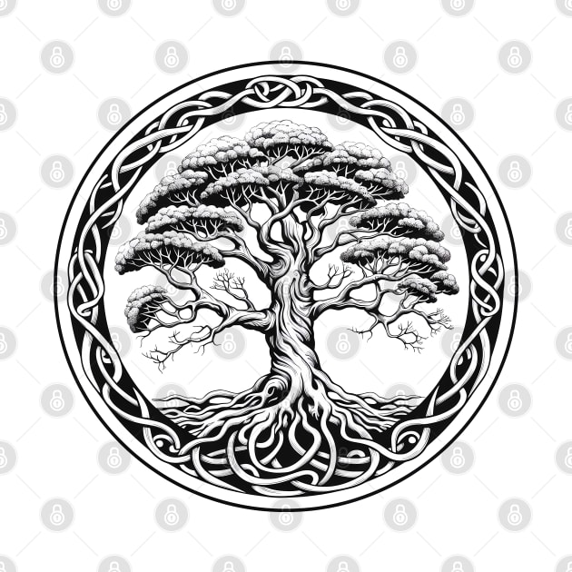 Tree Of Life Black & White by SUKCreative