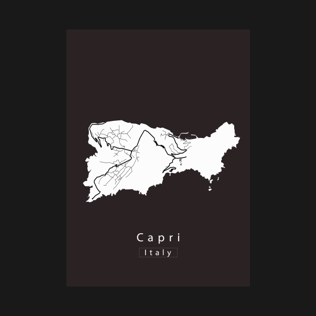 Capri Italy Island Map by Robin-Niemczyk