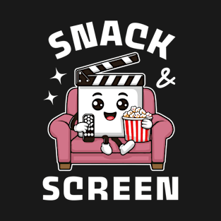 snack & screen - movies lovers T-Shirt