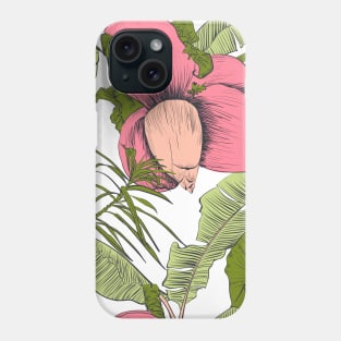 Seamless tropical pattern with banana palms Phone Case