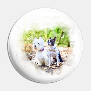 Westie and Boston Pin