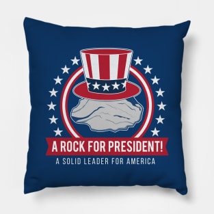 A Rock For President! Pillow