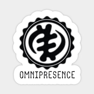 Africa Sankofa Adinkra Symbols "Omnipresence" Black. Magnet