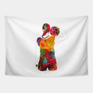 Handball Player Girl Tapestry