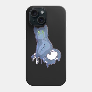 Space Cat - Blue Alien Slime Phone Case